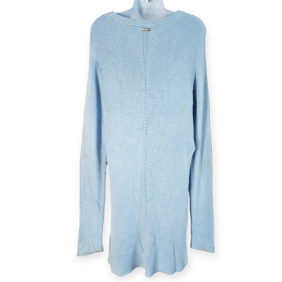 Michael Kors blue cotton cable knit sweater dress Womens Large - Picture 5 of 8